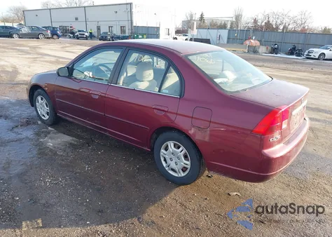 2002 Honda Civic Lx from USA, damaged, VIN 1HGES16562L035914